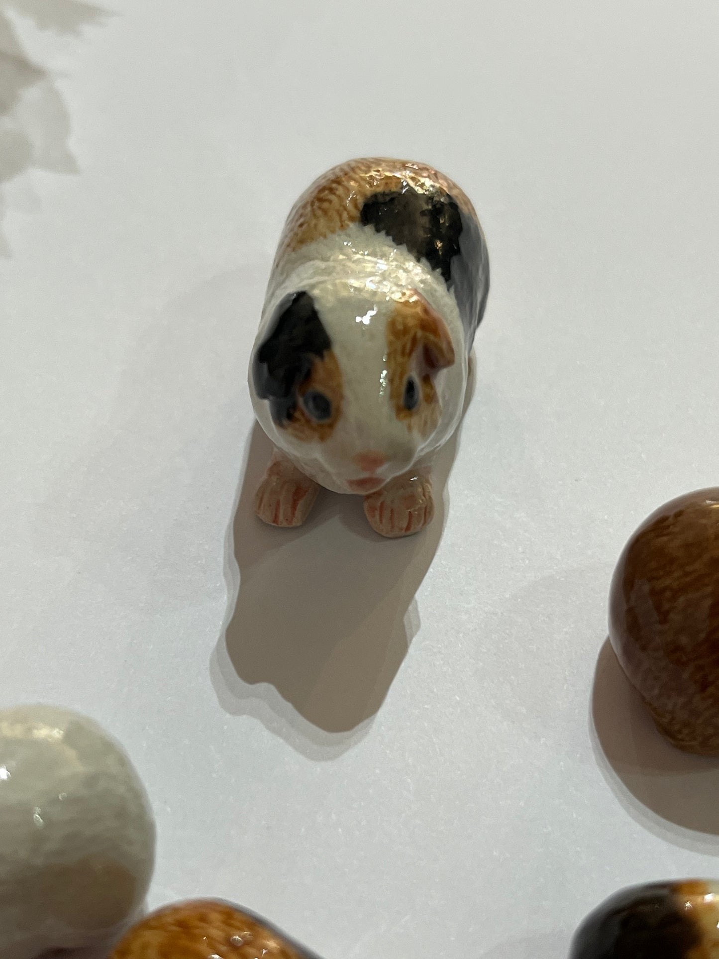 Miniature Porcelain Guinea Pig Figurines Set of 6