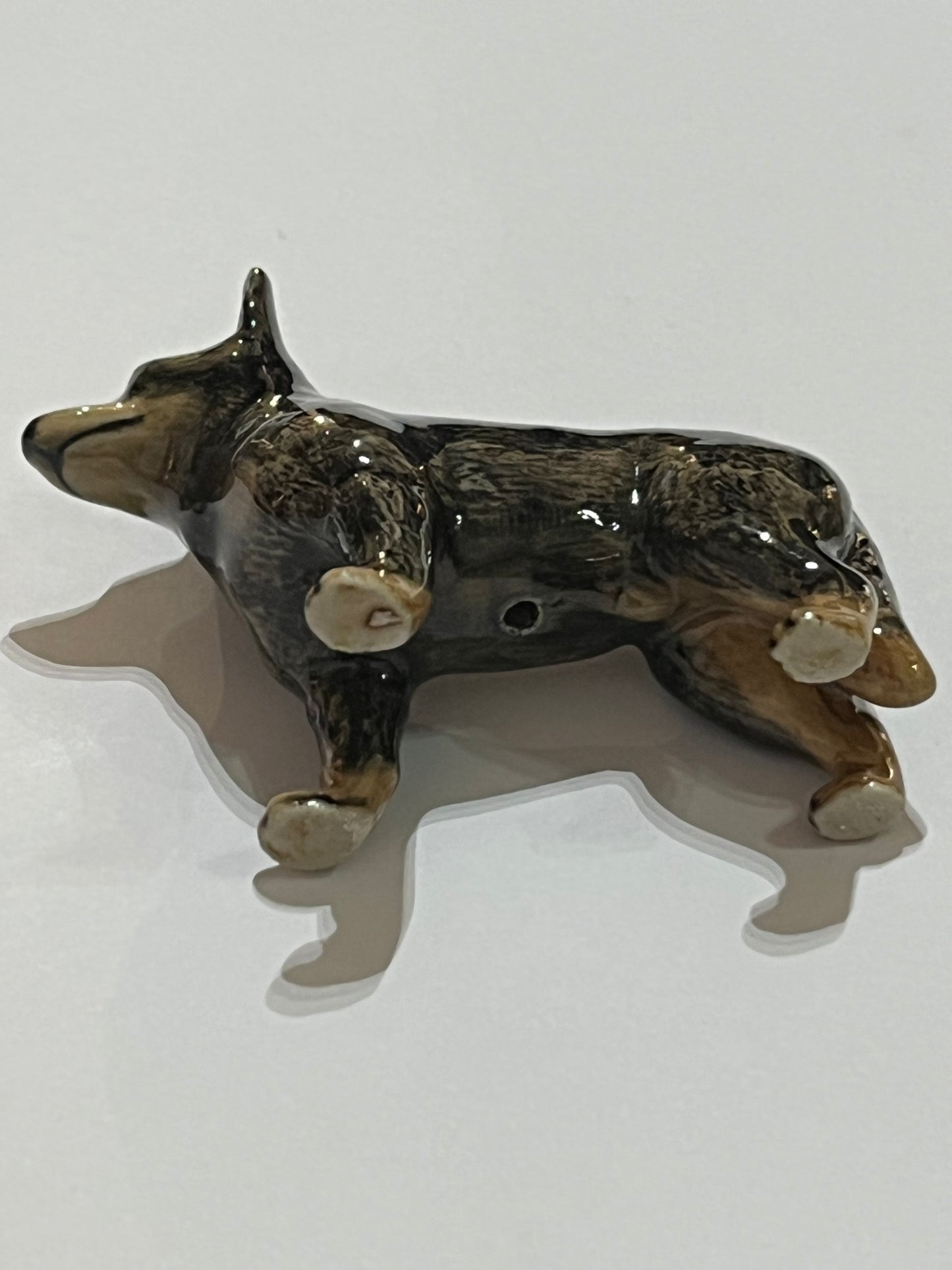 Miniature Porcelain Australian Cattle Dog Standing Figurine