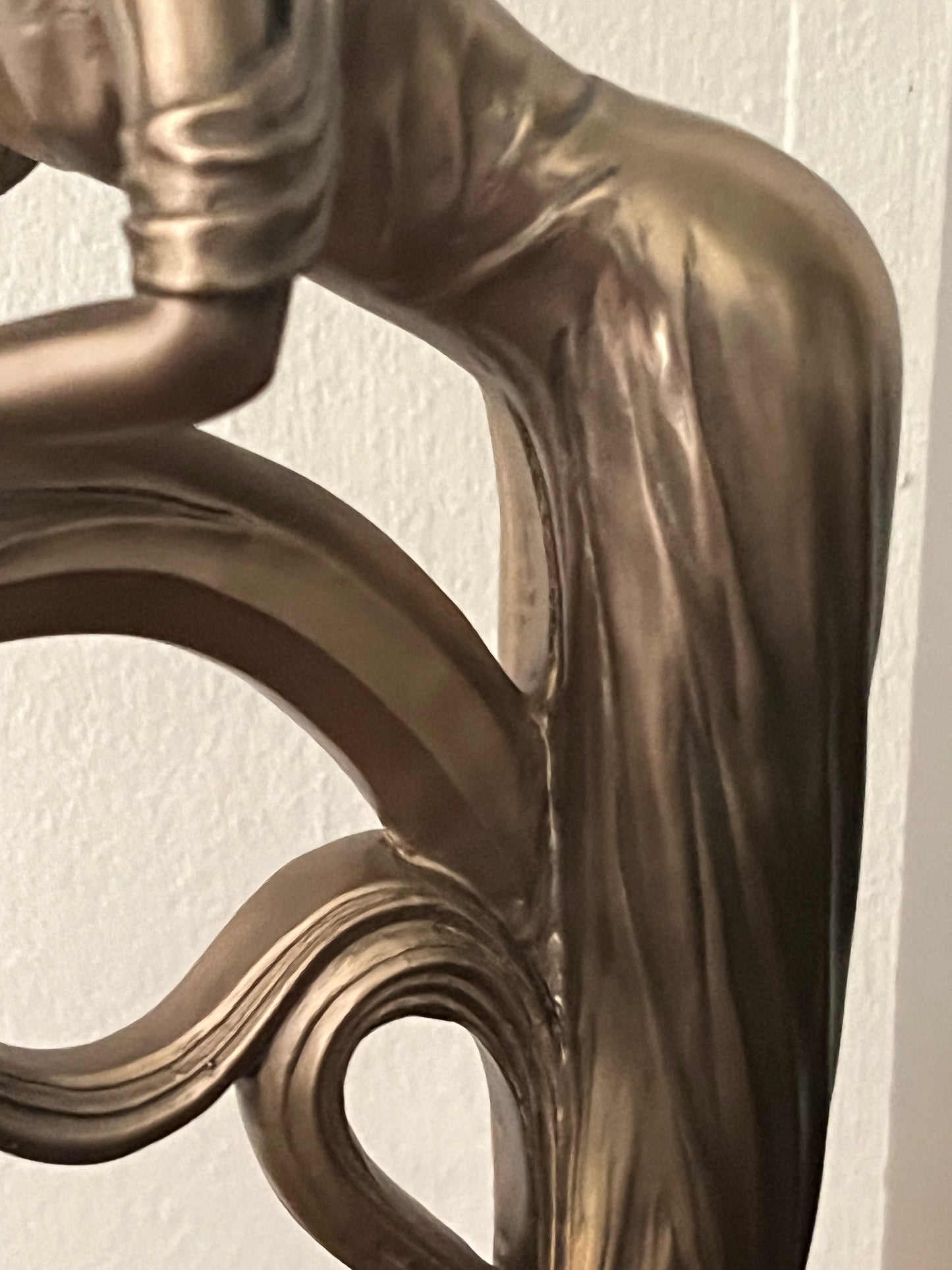 Art nouveau Lamp With Cream Lead Light And Red Glass Beads