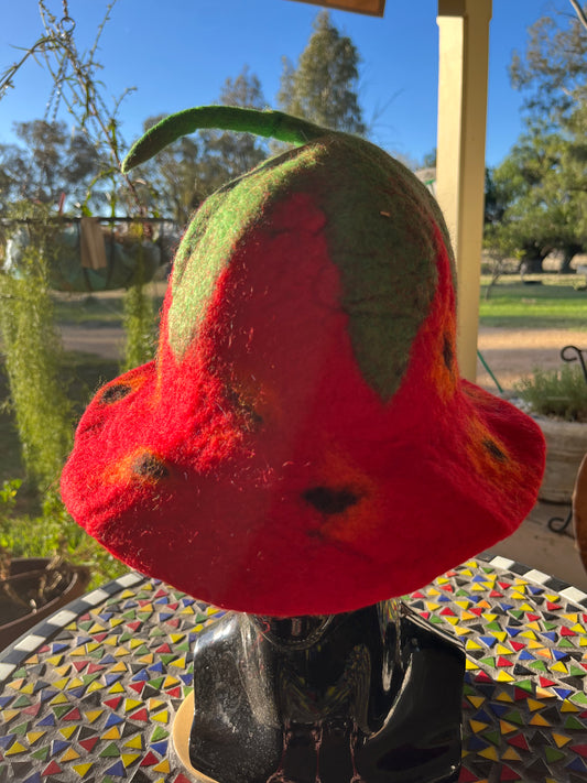 Strawberry Felt Hat