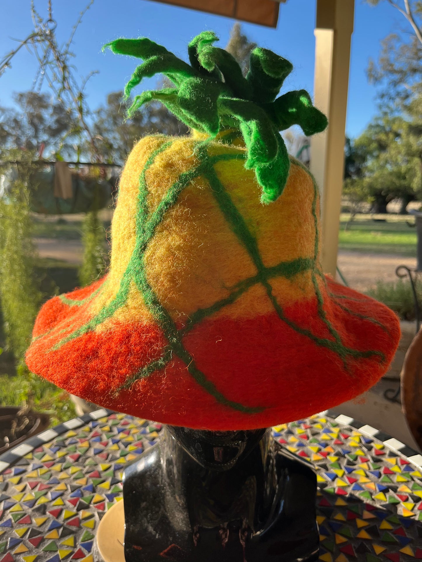 Pineapple  Felted Hat