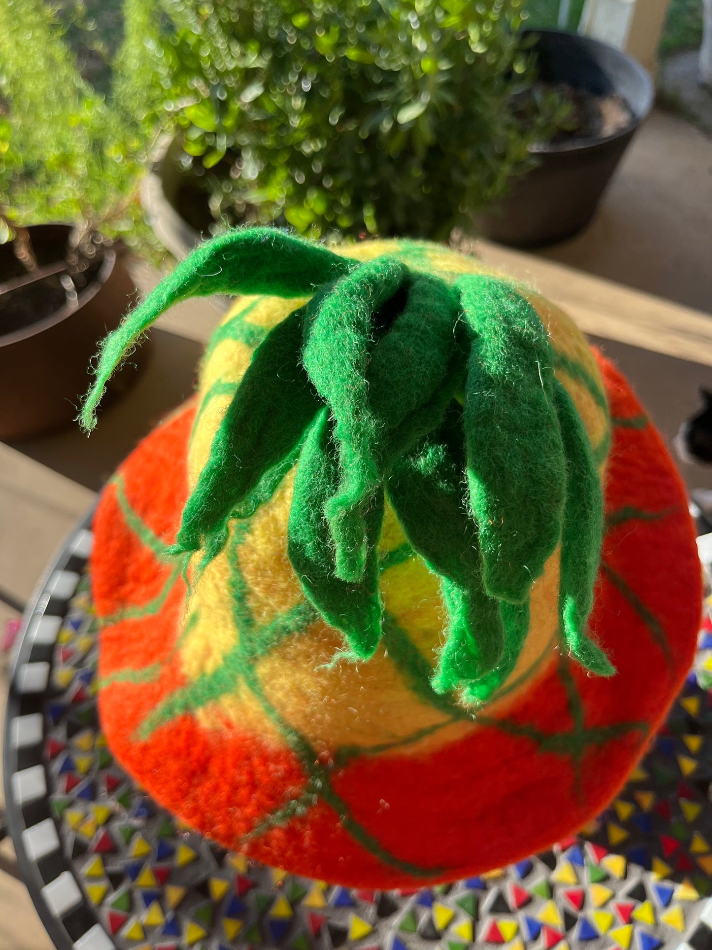 Pineapple  Felted Hat
