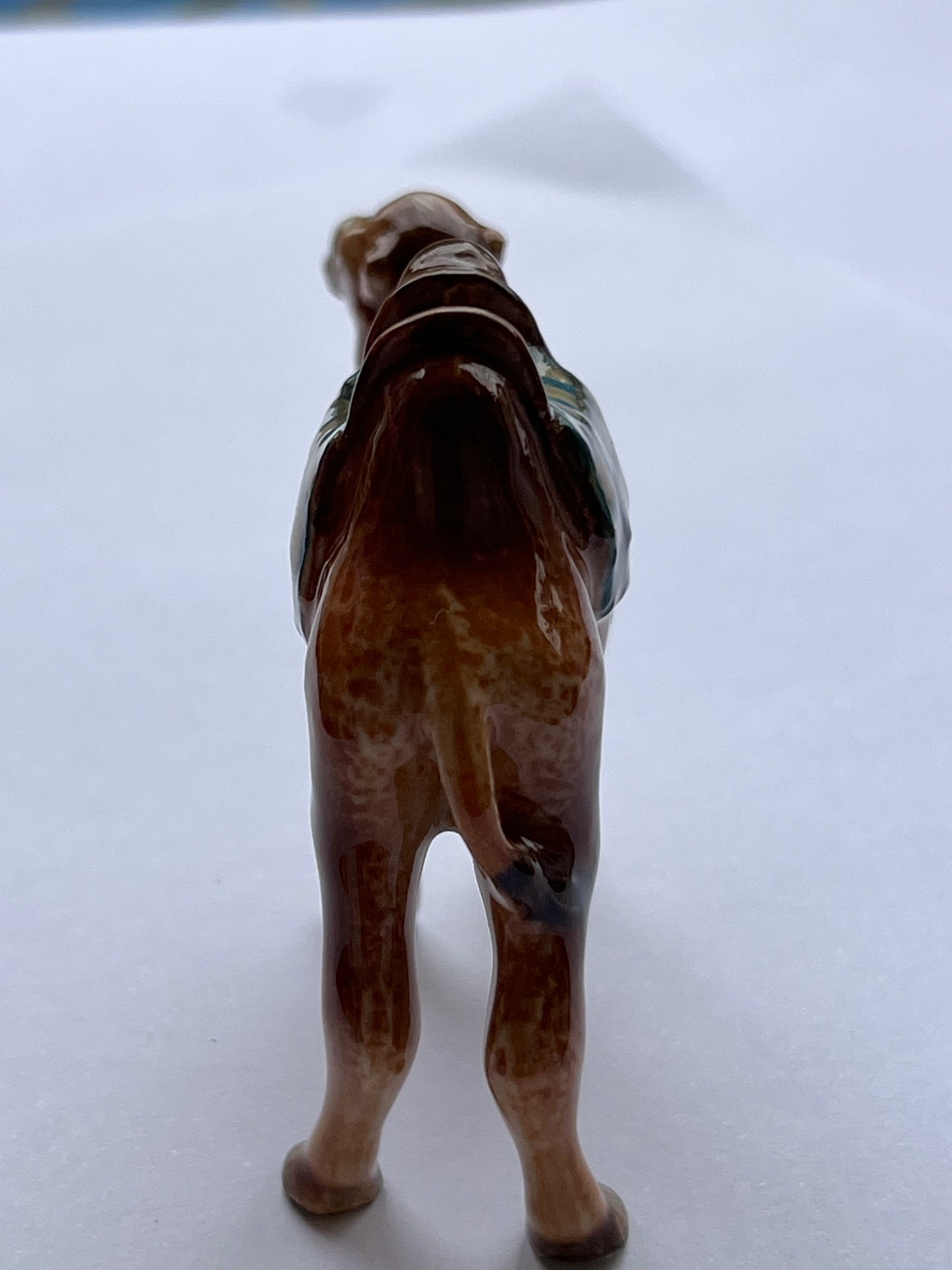 Miniature Porcelain Camel with Saddle Figurine