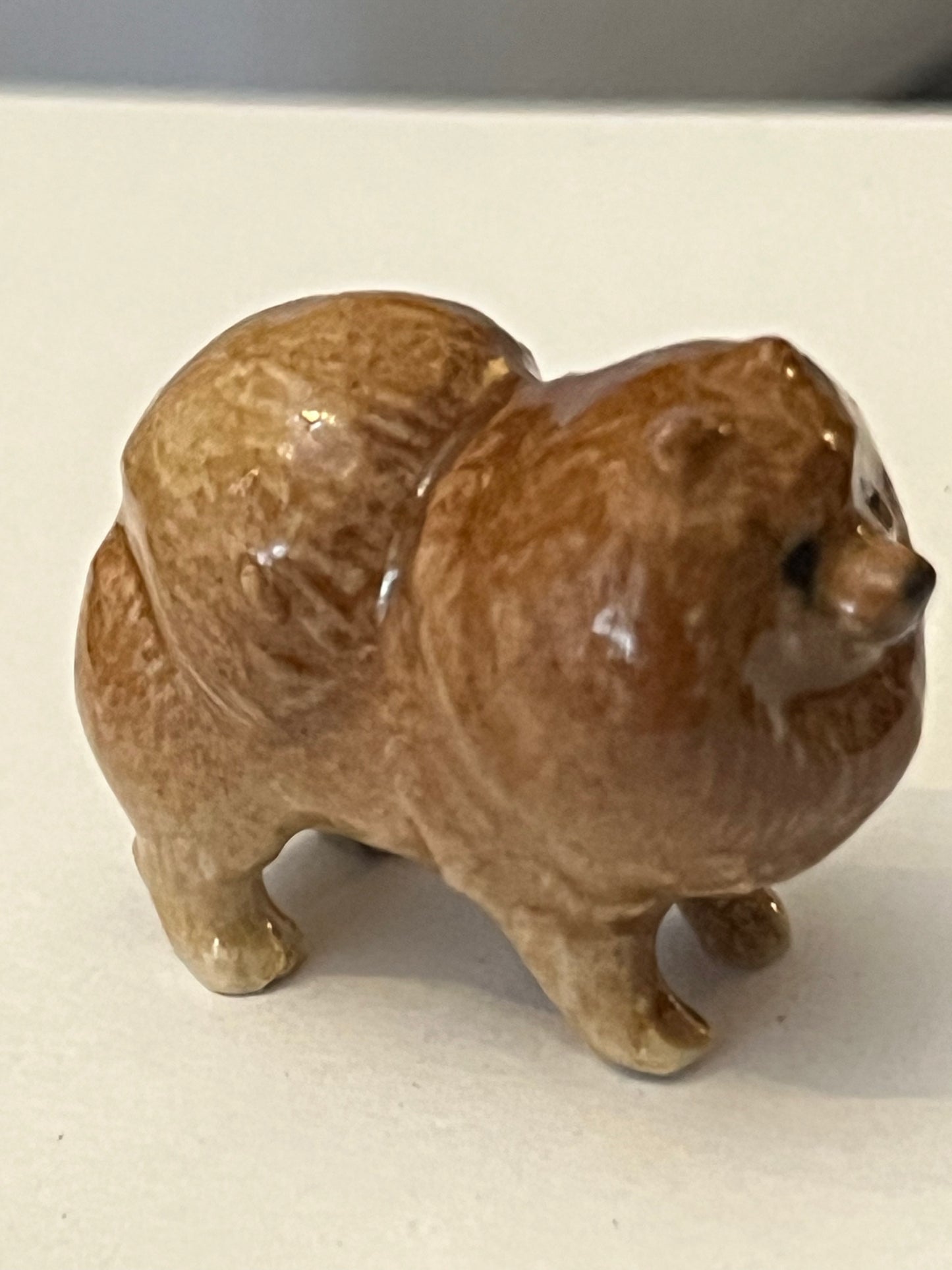 Miniature Porcelain Pomeranian Dog Mini