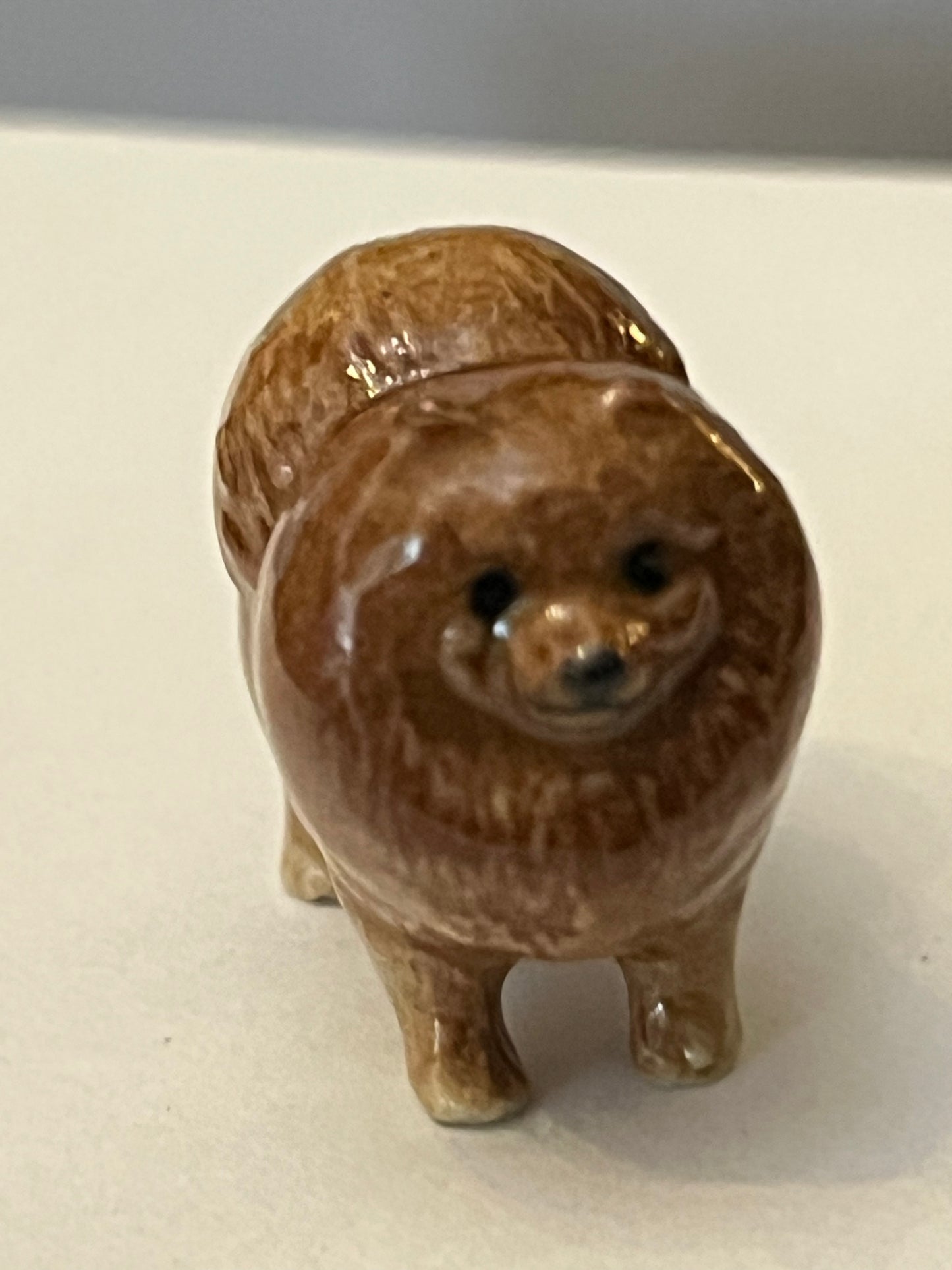 Miniature Porcelain Pomeranian Dog Mini