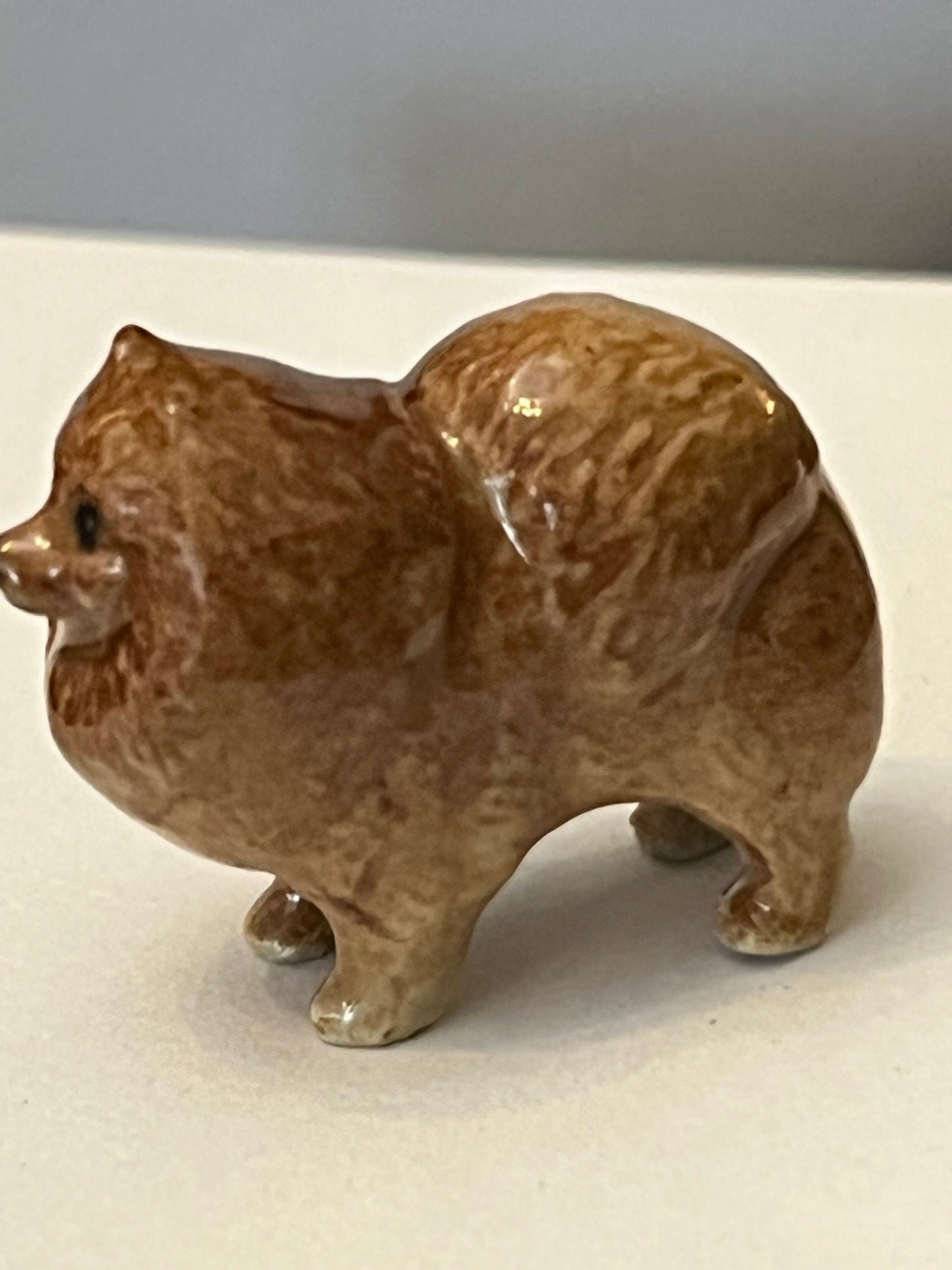 Miniature Porcelain Pomeranian Dog Mini