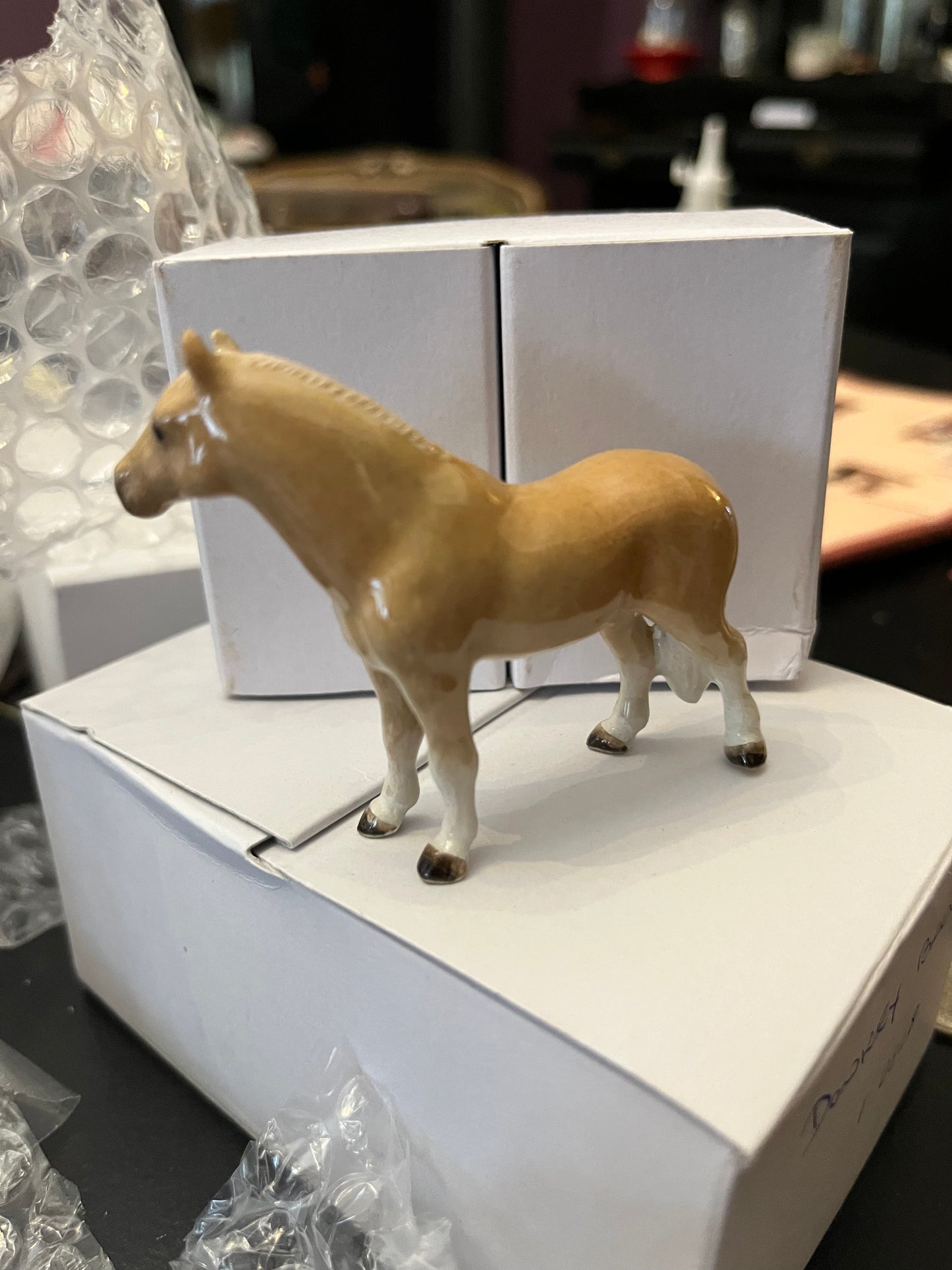 Miniature Porcelain Palomino Horse Figurine