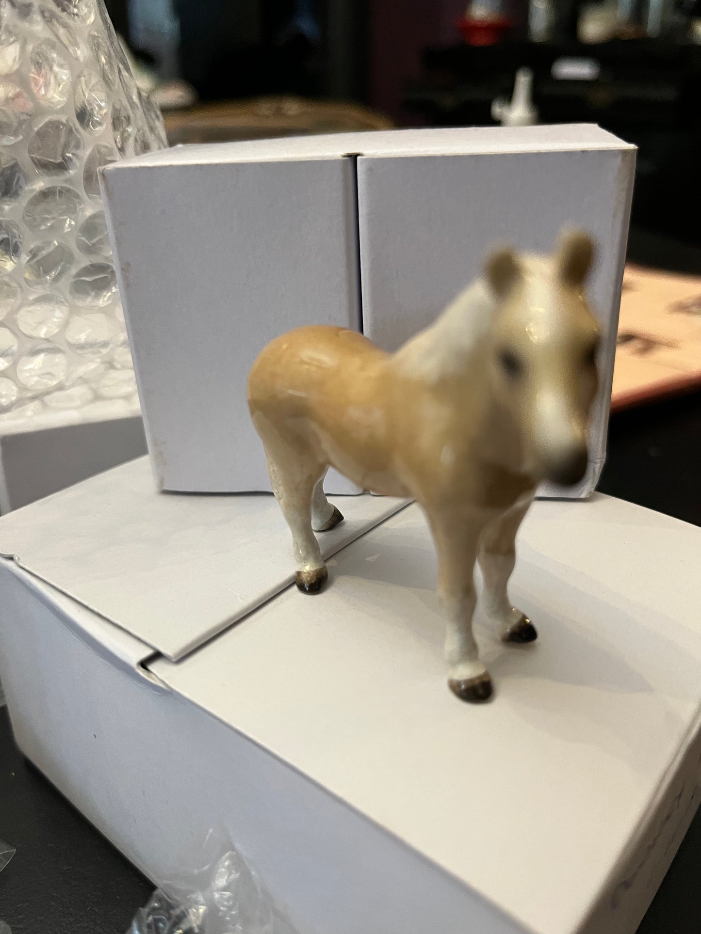 Miniature Porcelain Palomino Horse Figurine