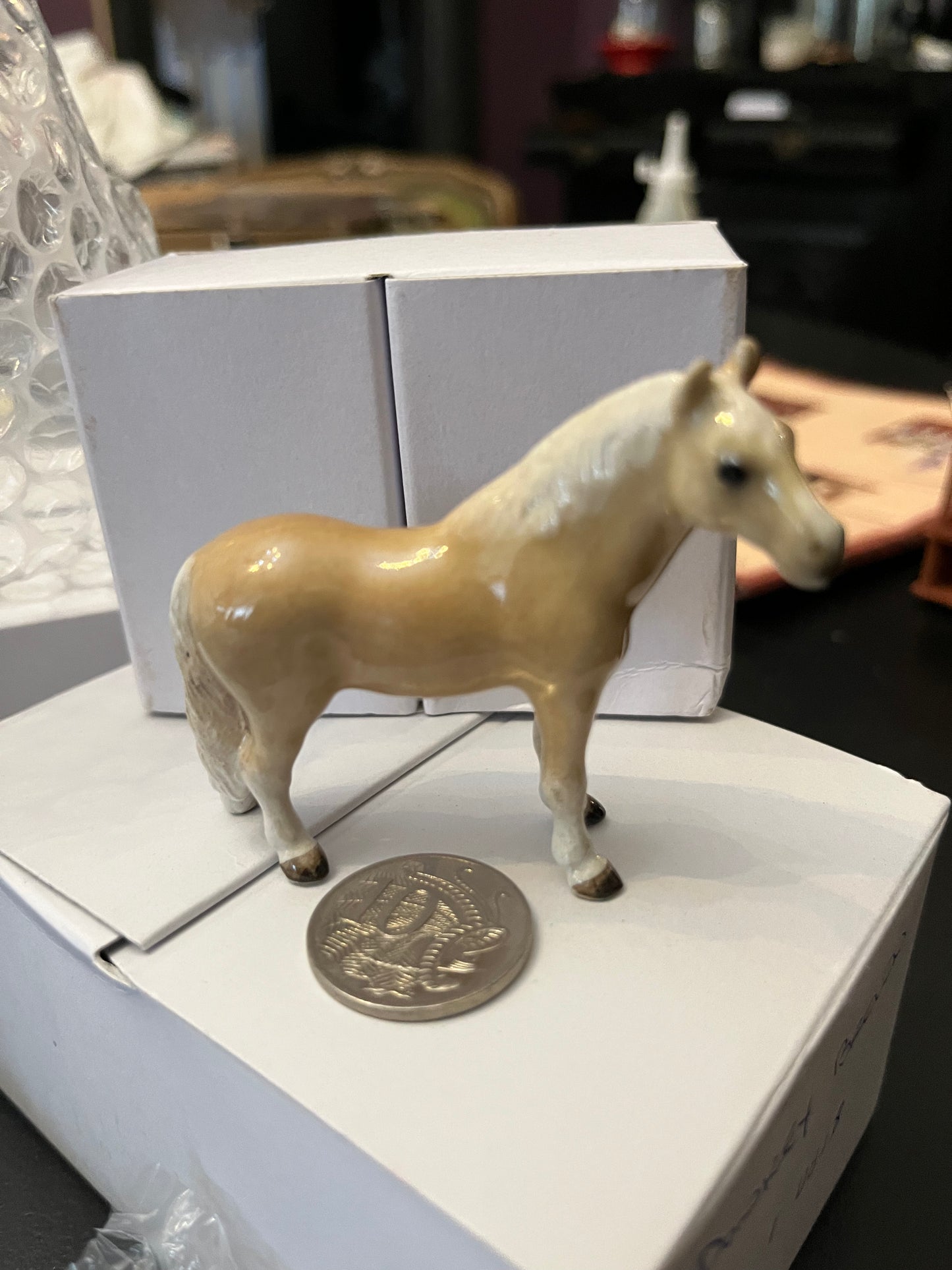 Miniature Porcelain Palomino Horse Figurine