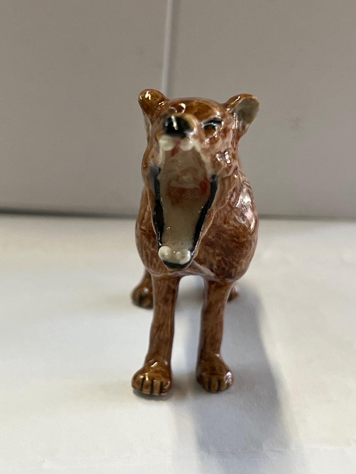 Miniature Porcelain Tasmanian Tiger Thylacine