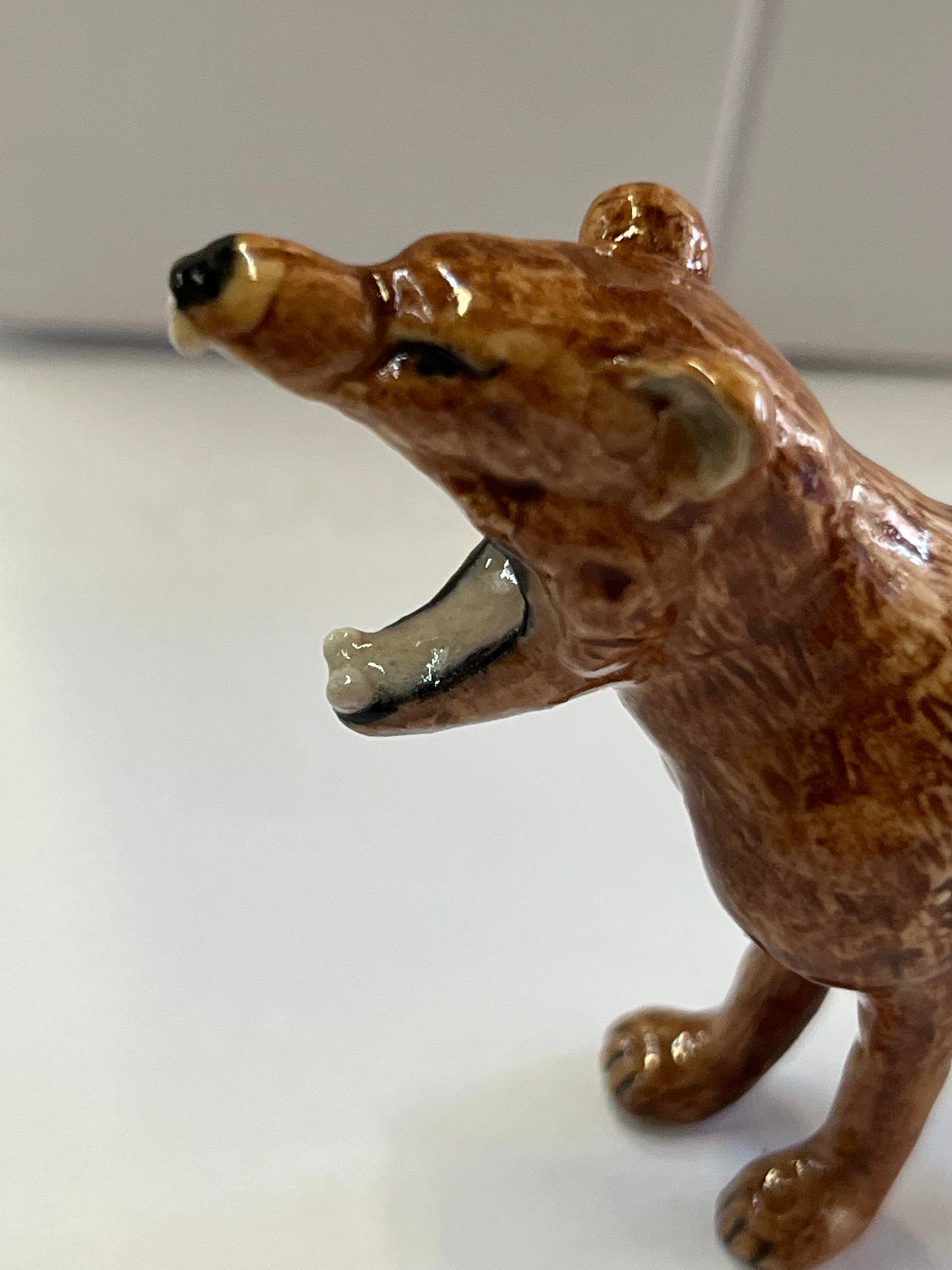 Miniature Porcelain Tasmanian Tiger Thylacine