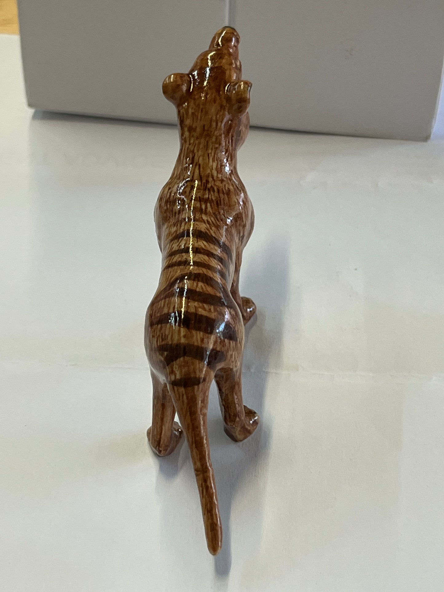 Miniature Porcelain Tasmanian Tiger Thylacine