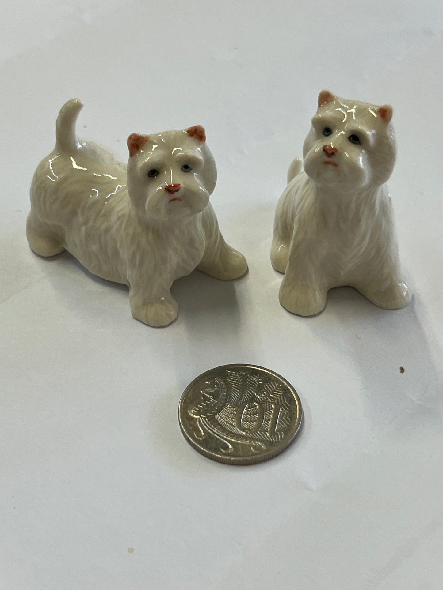 Miniature Porcelain West Highland Terriers White (2pcs)