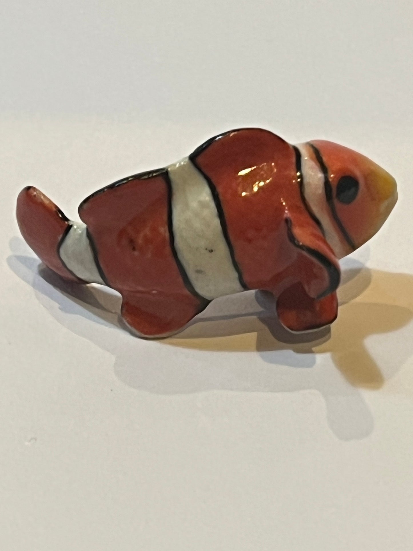 Miniature Porcelain Clownfish Nemo - Hand Painted Ocean Animal