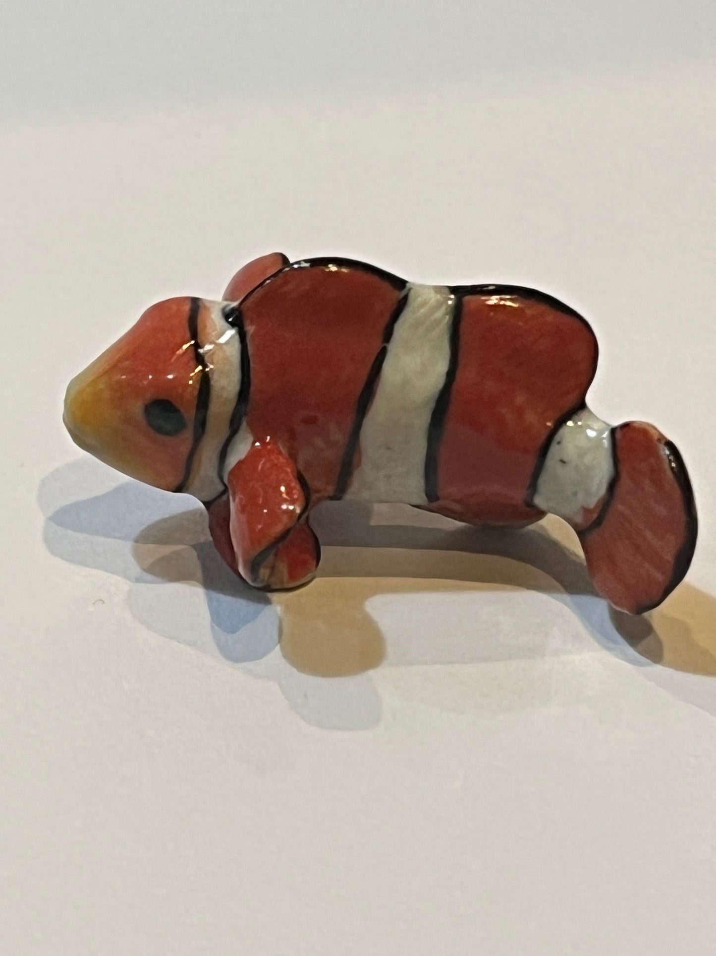 Miniature Porcelain Clownfish Nemo - Hand Painted Ocean Animal