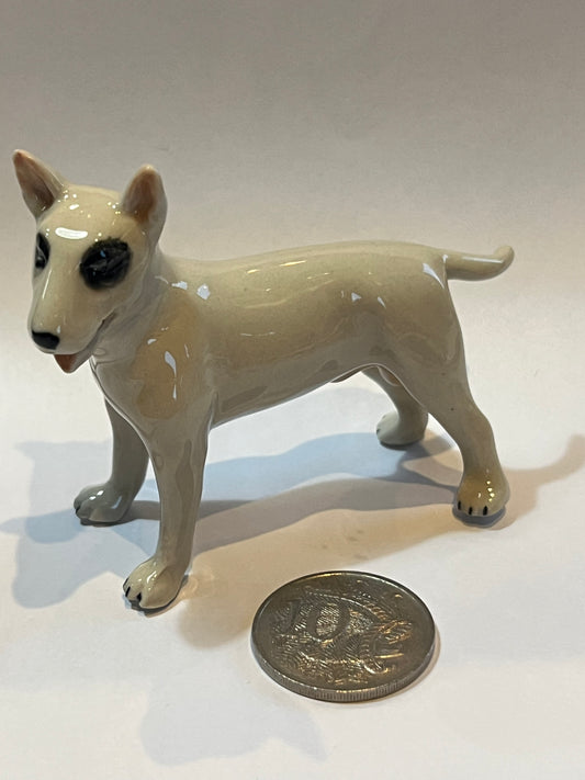 Miniature Porcelain Pit Bull Terrier Figurine