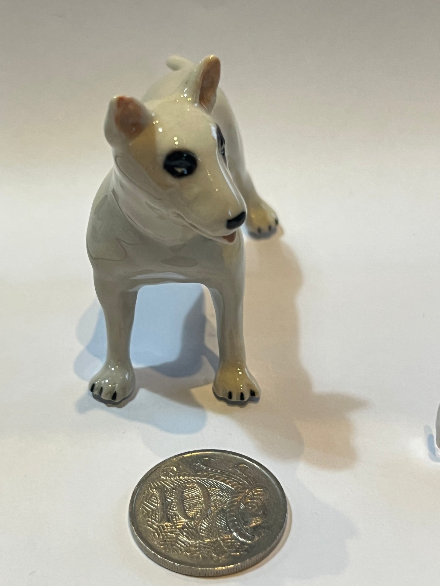 Miniature Porcelain Pit Bull Terrier Figurine