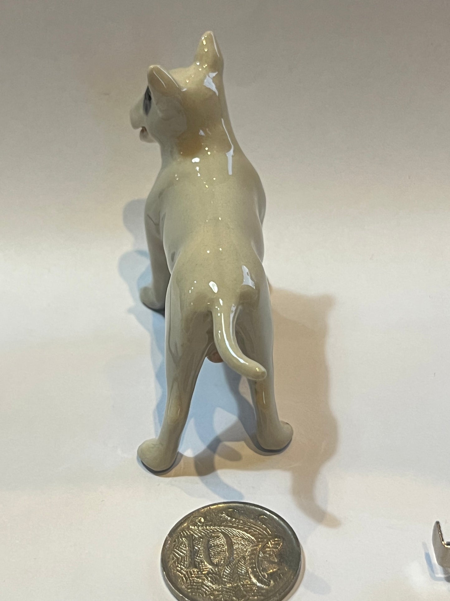 Miniature Porcelain Pit Bull Terrier Figurine