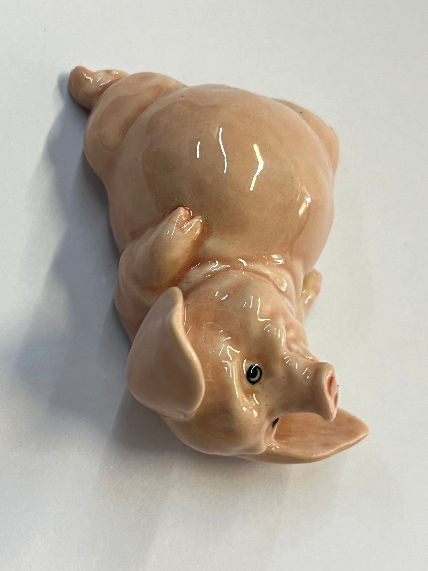 Miniature Porcelain Comical Lazy Fat Pig lying down