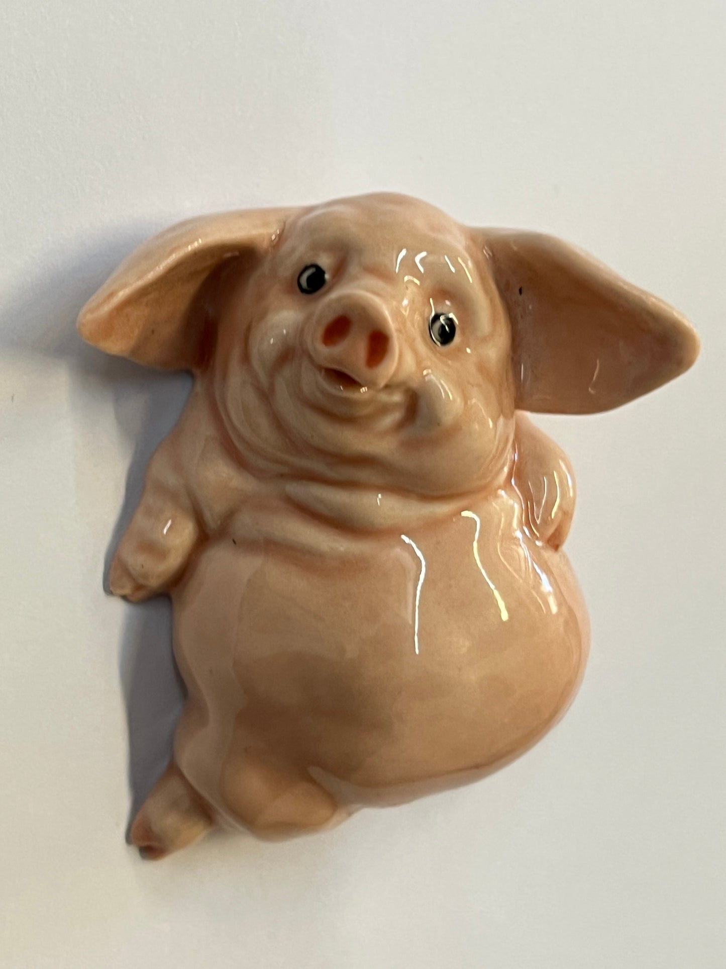 Miniature Porcelain Comical Lazy Fat Pig lying down
