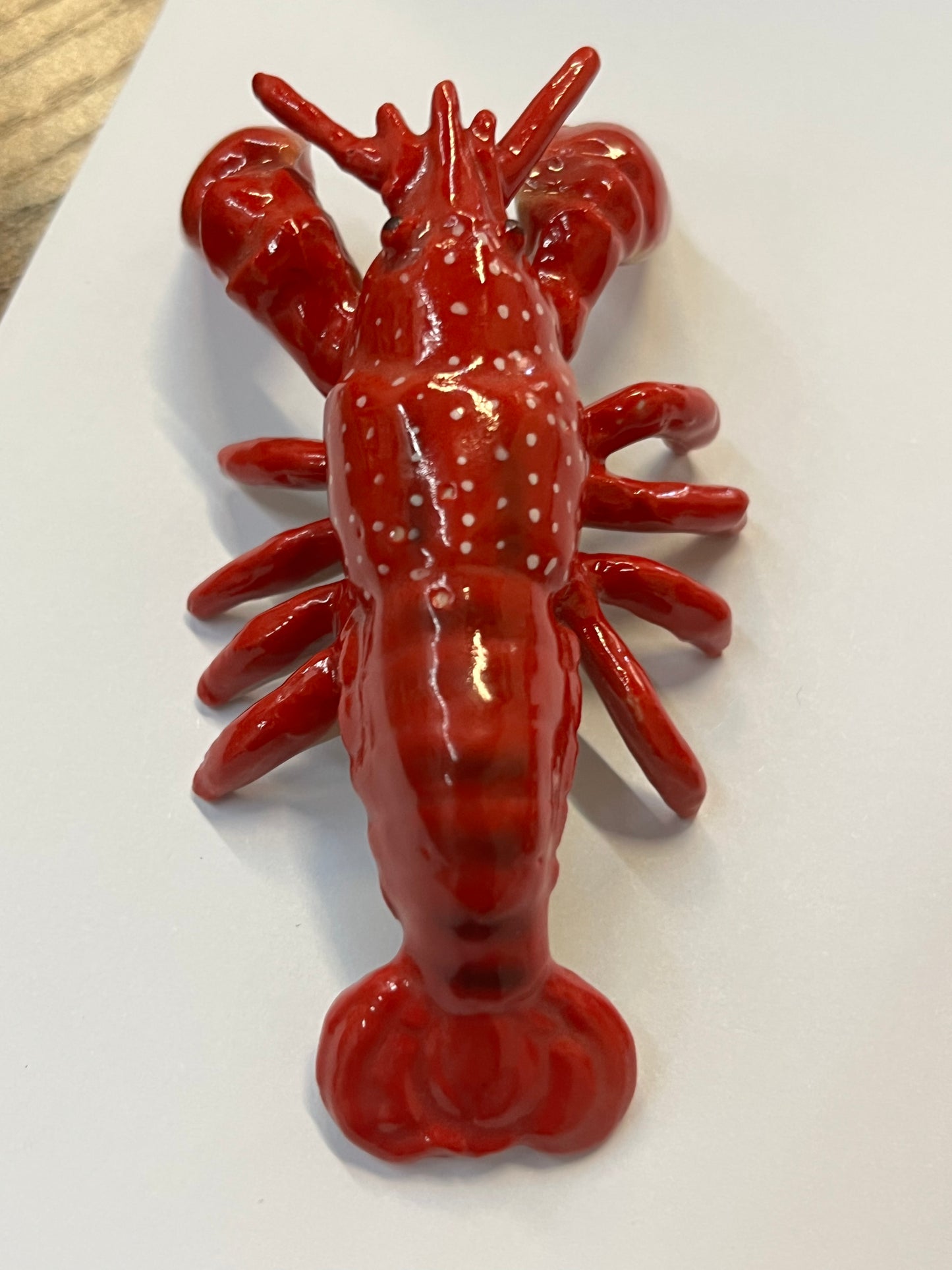Miniature Porcelain Lobster / Crayfish Figurines Set of 2 Large