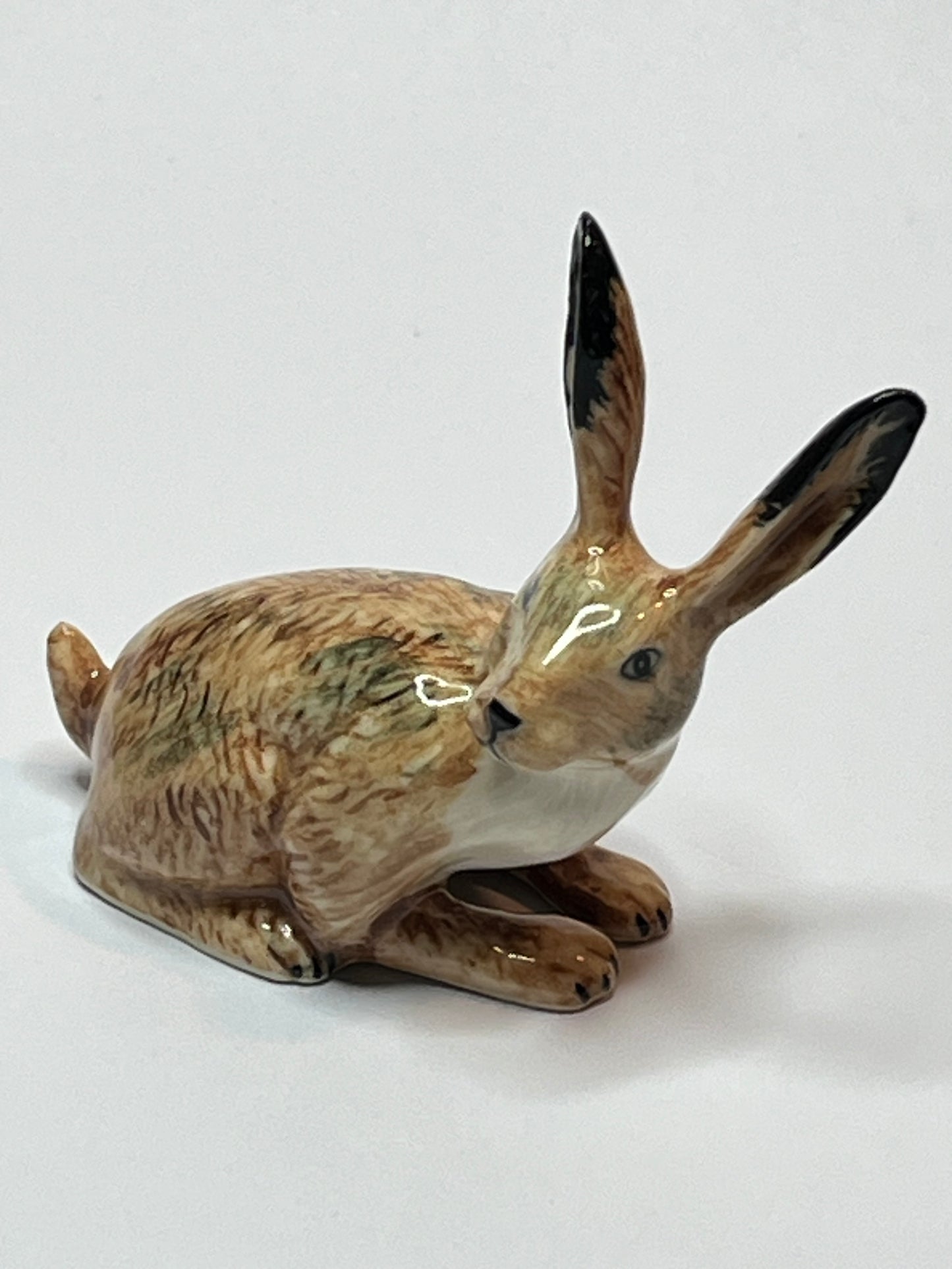Miniature Porcelain Hare & Rabbit Figurines Set