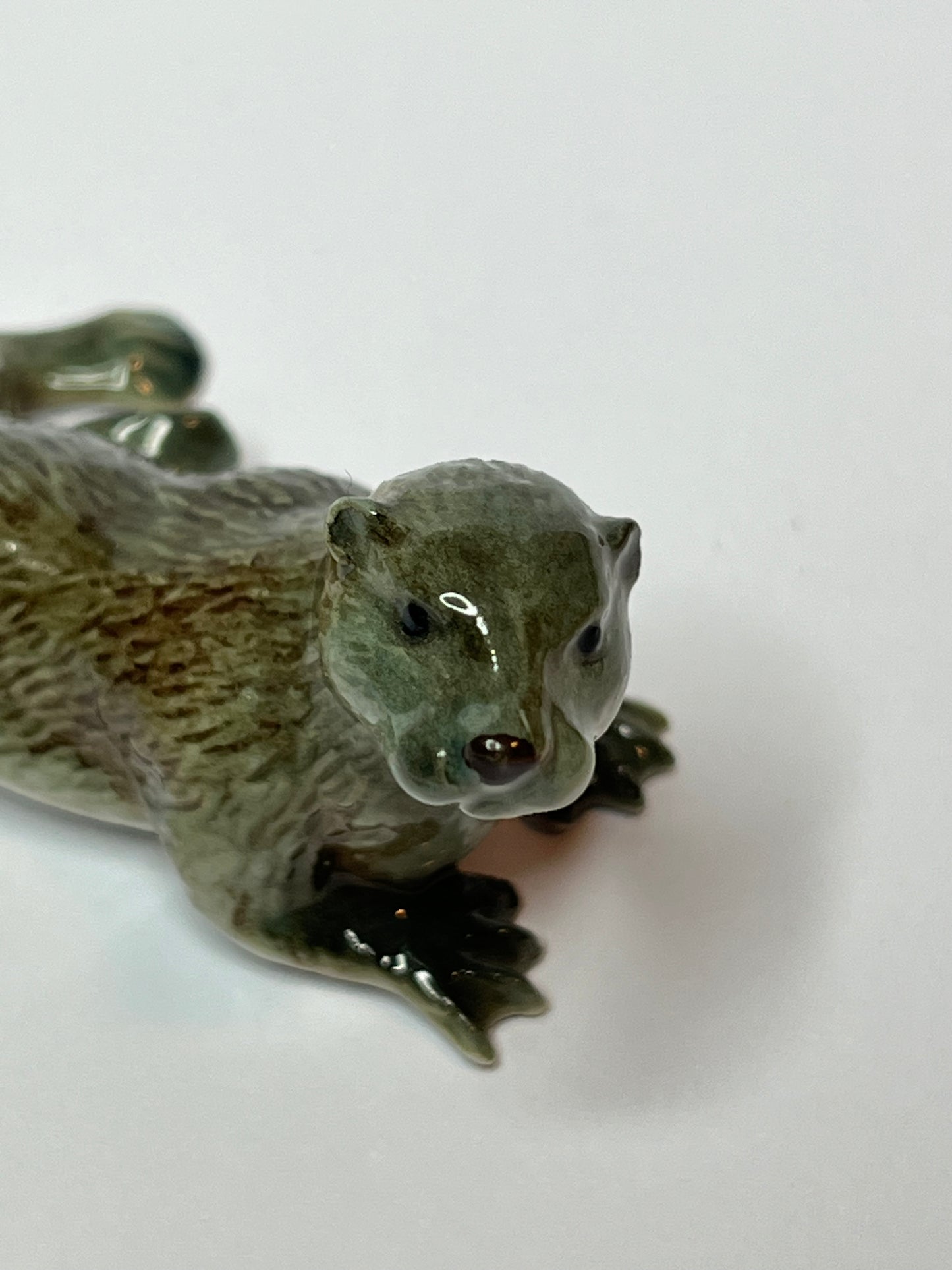 Miniature Porcelain Otter Set 2pcs