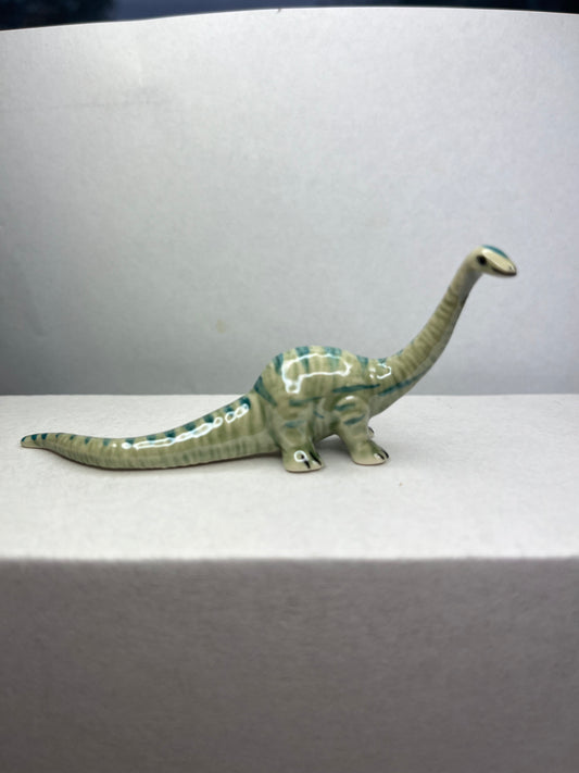 Miniature Porcelain Diplodocus Dinosaur Figurine