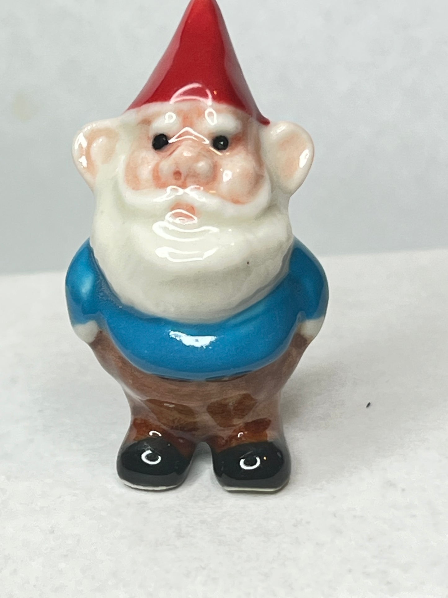 Miniature Porcelain Hand Painted Gnome Figurine