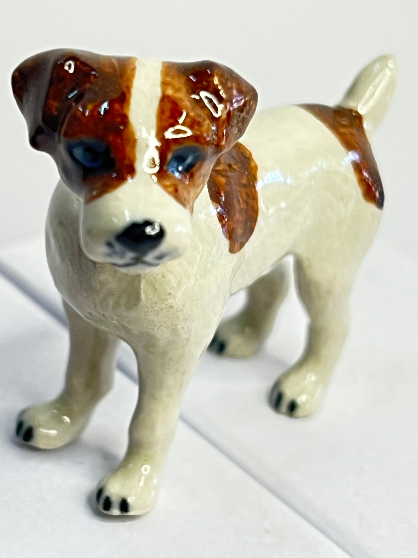 Miniature Porcelain Jack Russell Figurine Medium