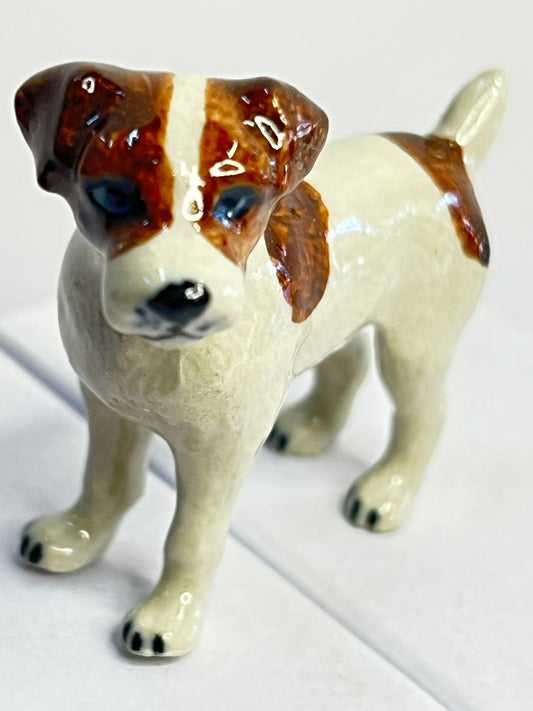 Miniature Porcelain Jack Russell Figurine Medium