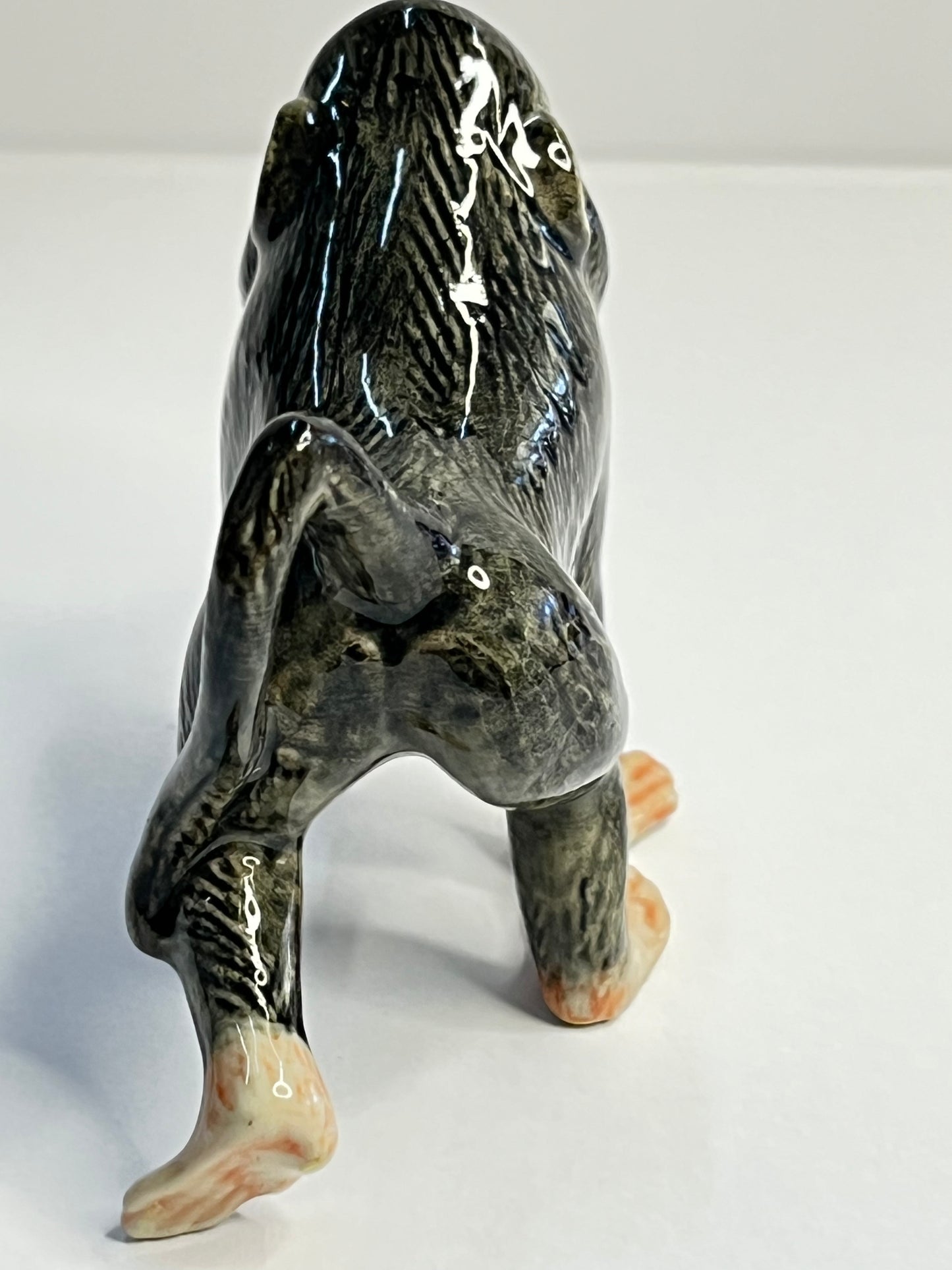 Miniature Porcelain Baboon Monkey Figurine