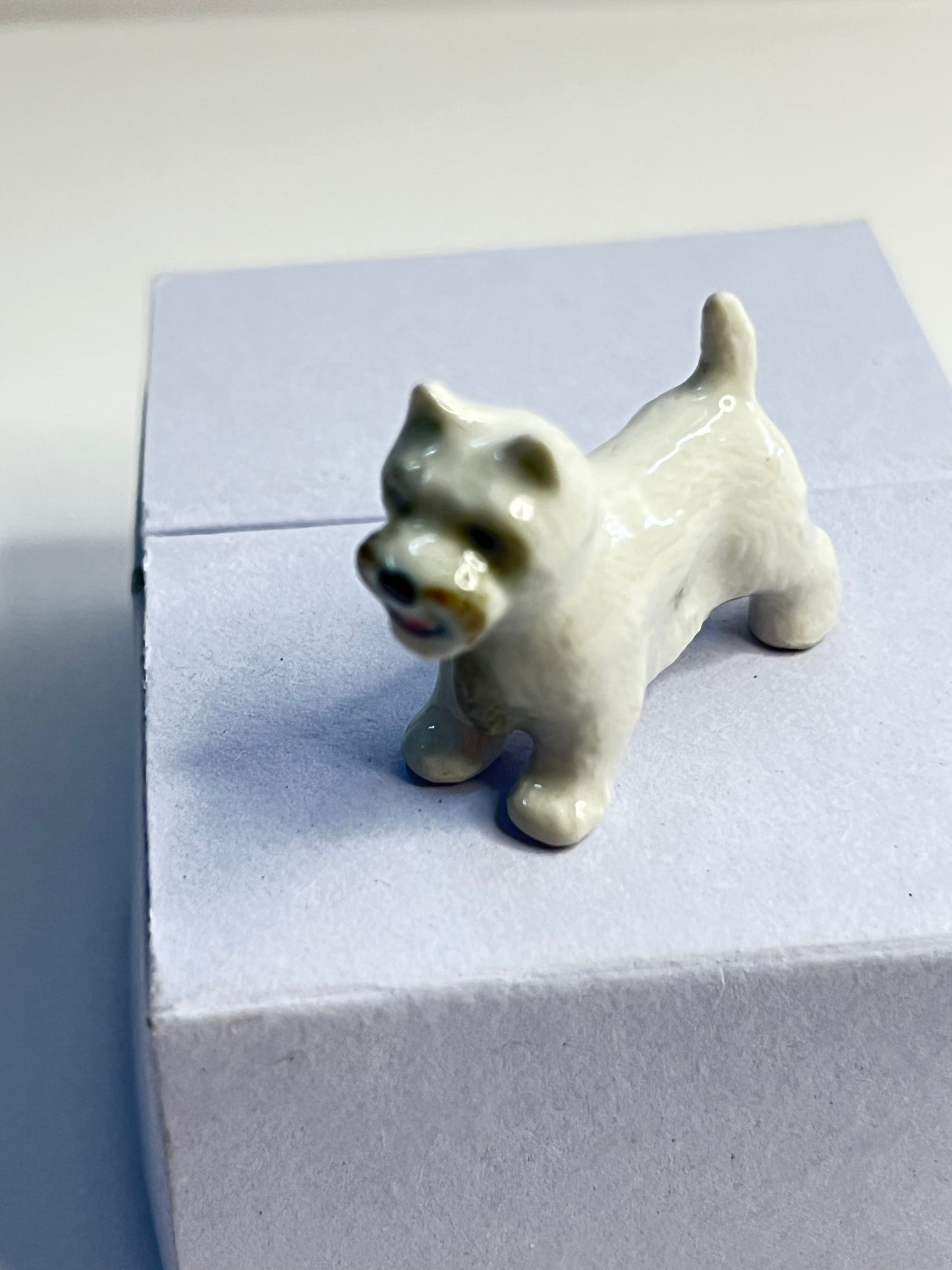 Miniature Porcelain Dog Figurine West Highland Terrier Mini