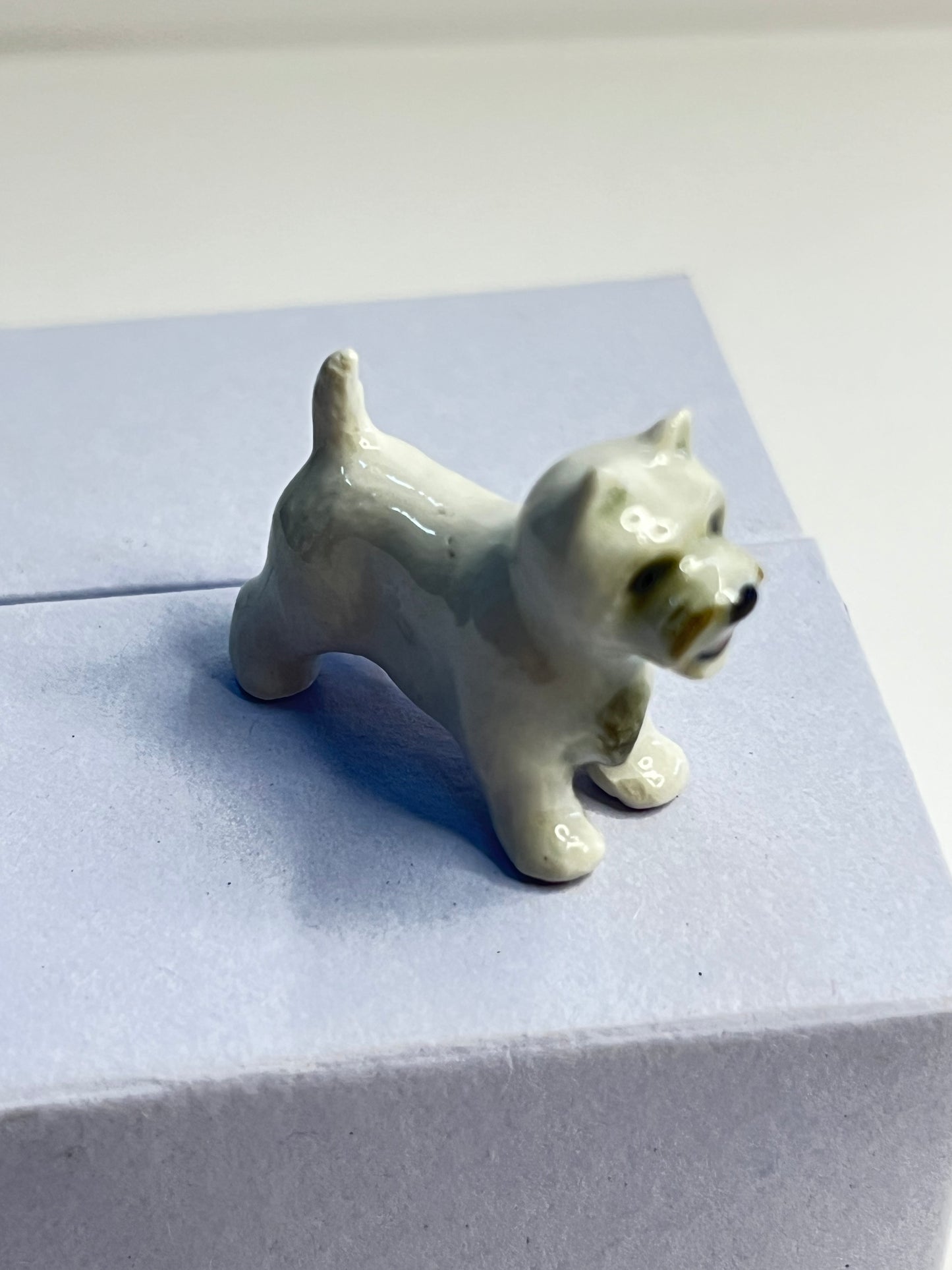 Miniature Porcelain Dog Figurine West Highland Terrier Mini
