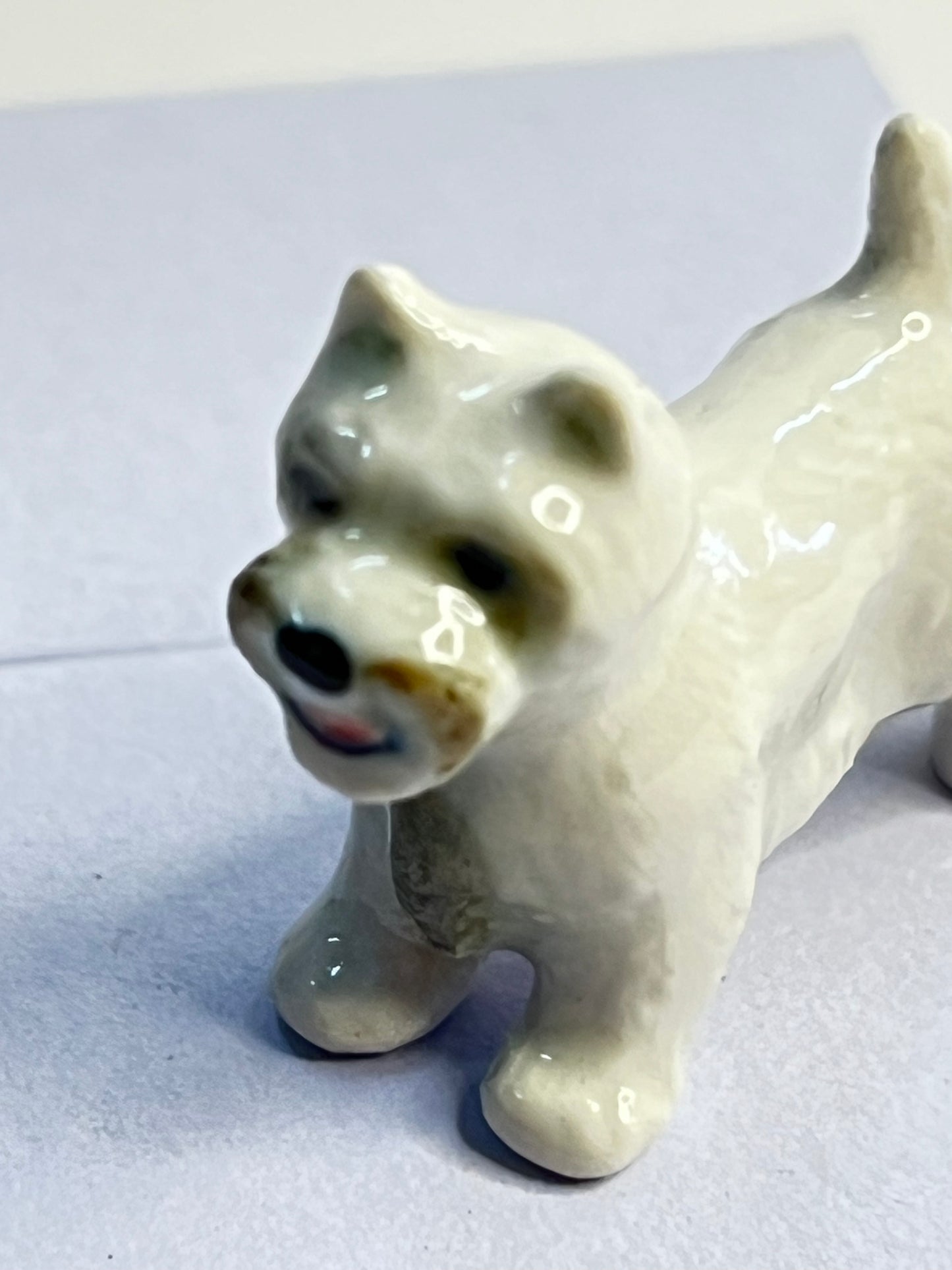 Miniature Porcelain Dog Figurine West Highland Terrier Mini