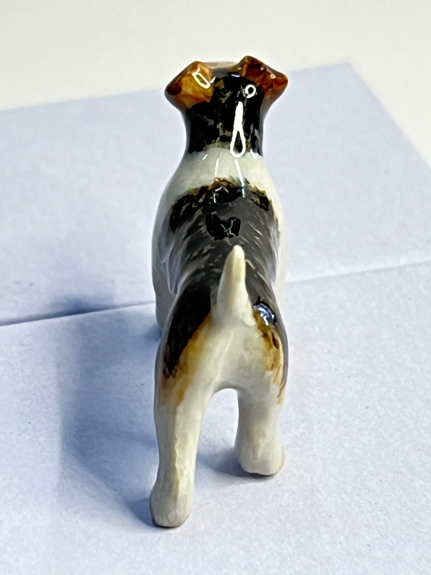 Miniature Porcelain Wire Fox Terrier Figurine (Mini)