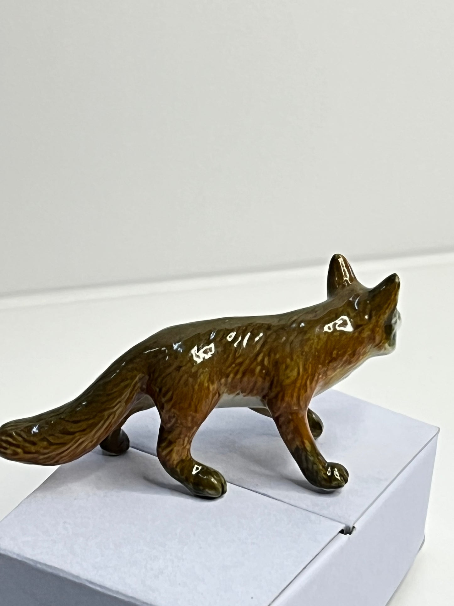 Miniature Porcelain Red Fox Standing Figurine