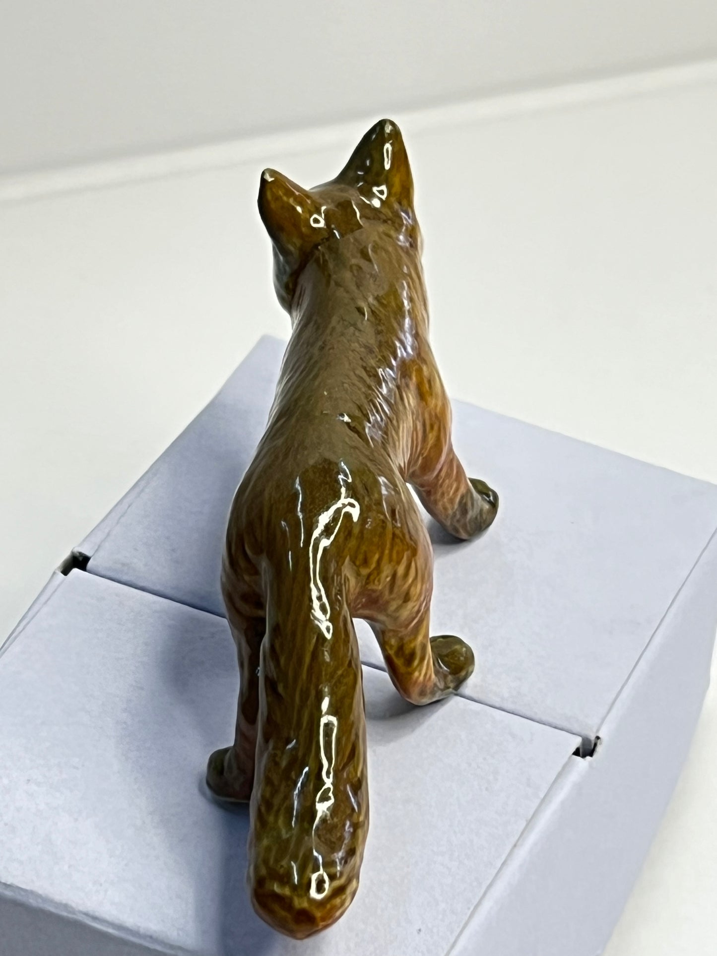 Miniature Porcelain Red Fox Standing Figurine
