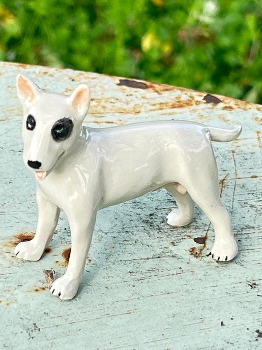 Miniature Porcelain Pit Bull Terrier Figurine