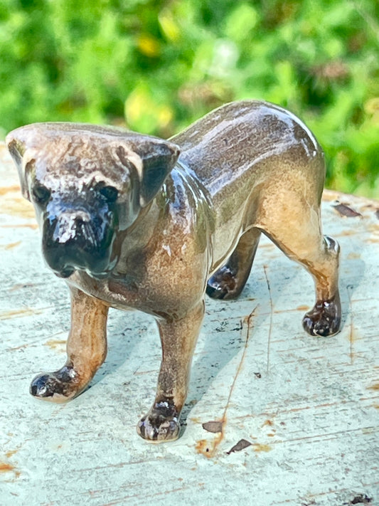 Miniature Porcelain Bull Mastiff Figurine