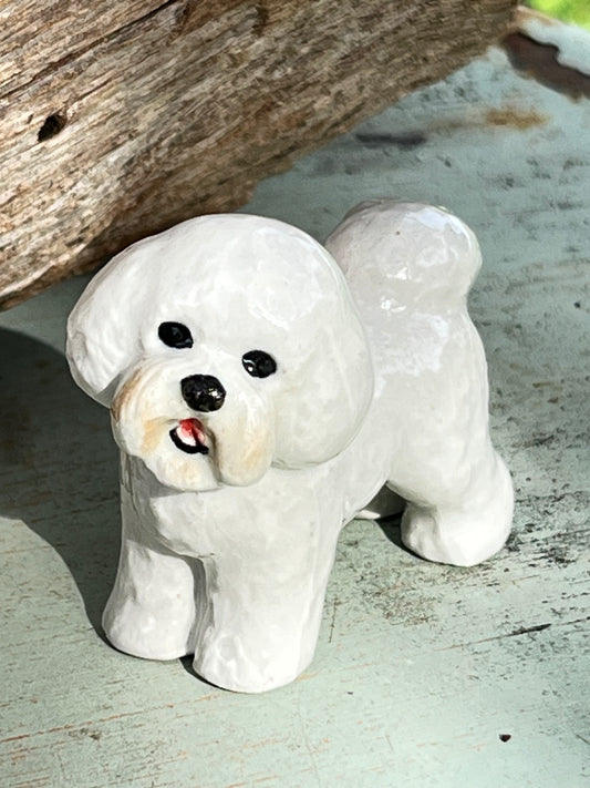 Miniature Porcelain Bichon Frise Figurine