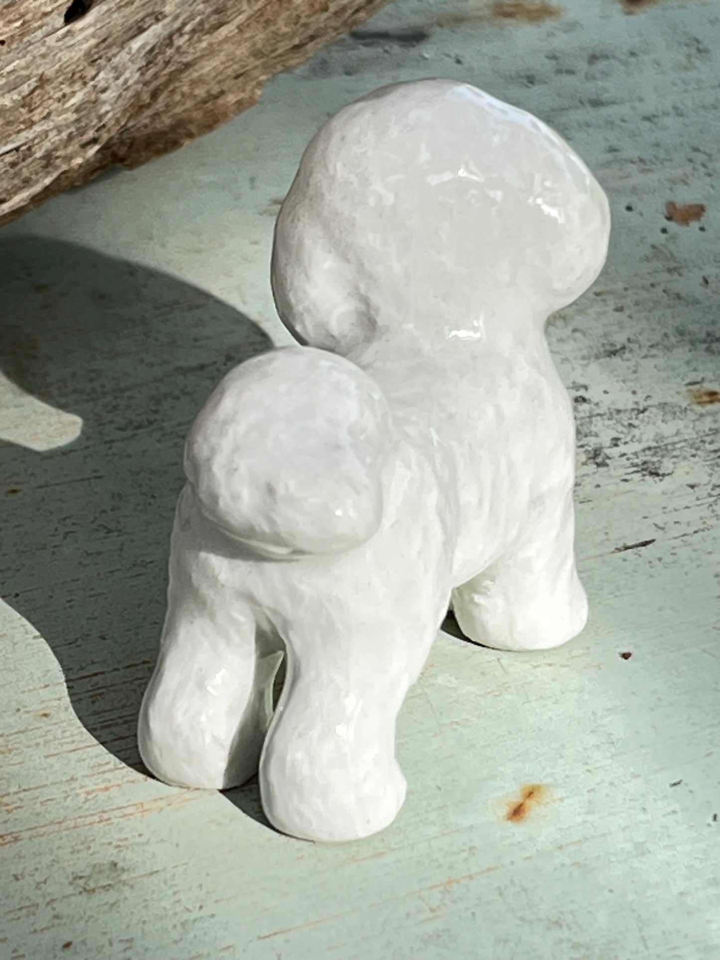 Miniature Porcelain Bichon Frise Figurine