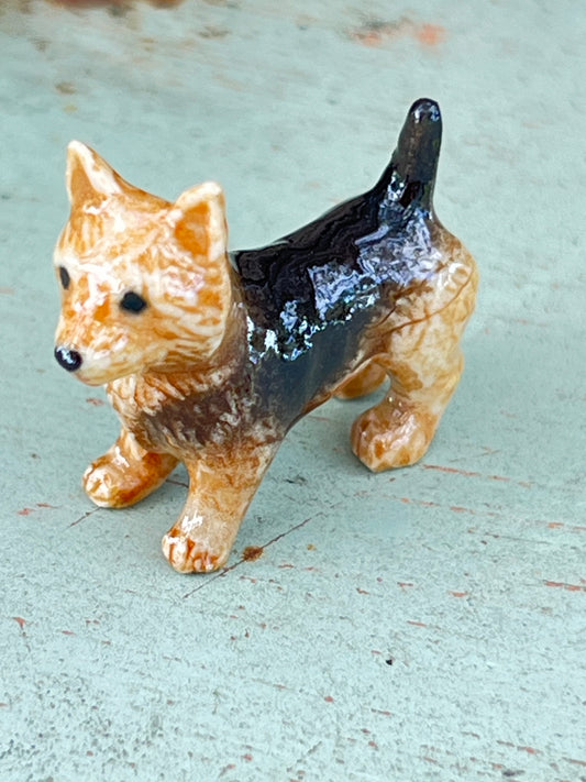 Miniature Porcelain Australian Terrier Mini Figurine