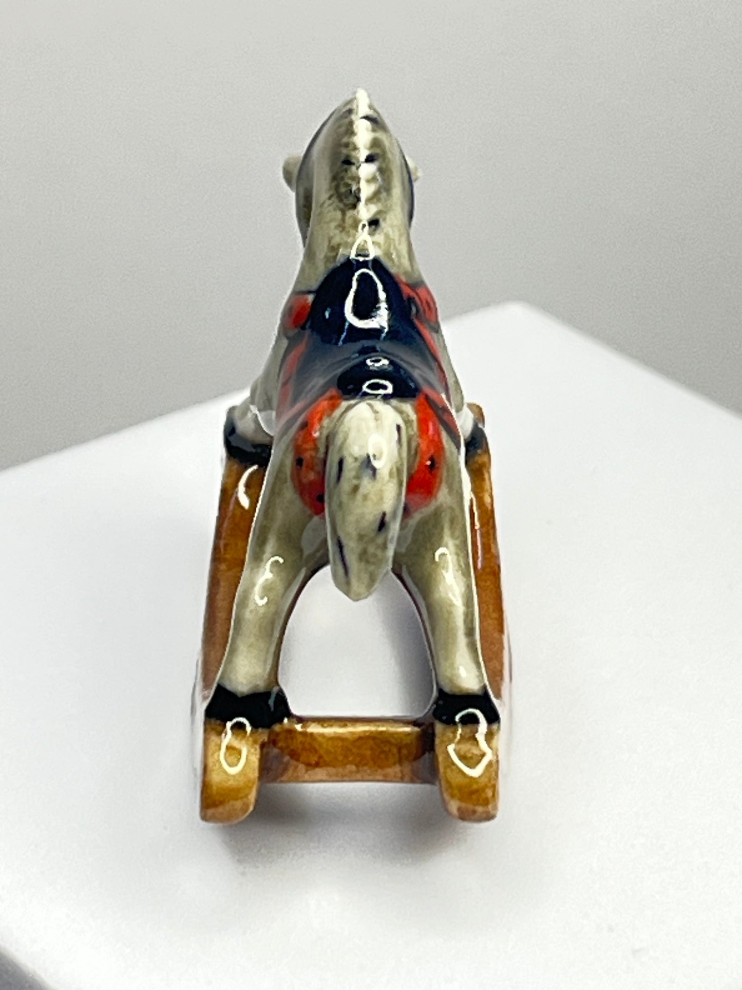 Miniature Porcelain Rocking Horse Figurine
