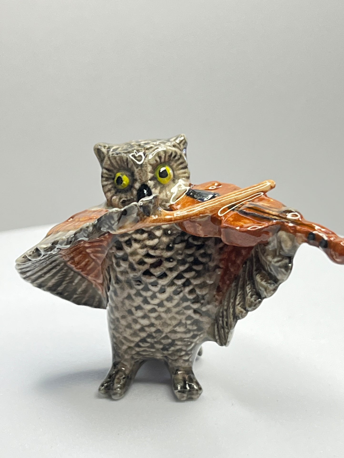 Miniature Porcelain Musical Owls Set of 5 Figurines