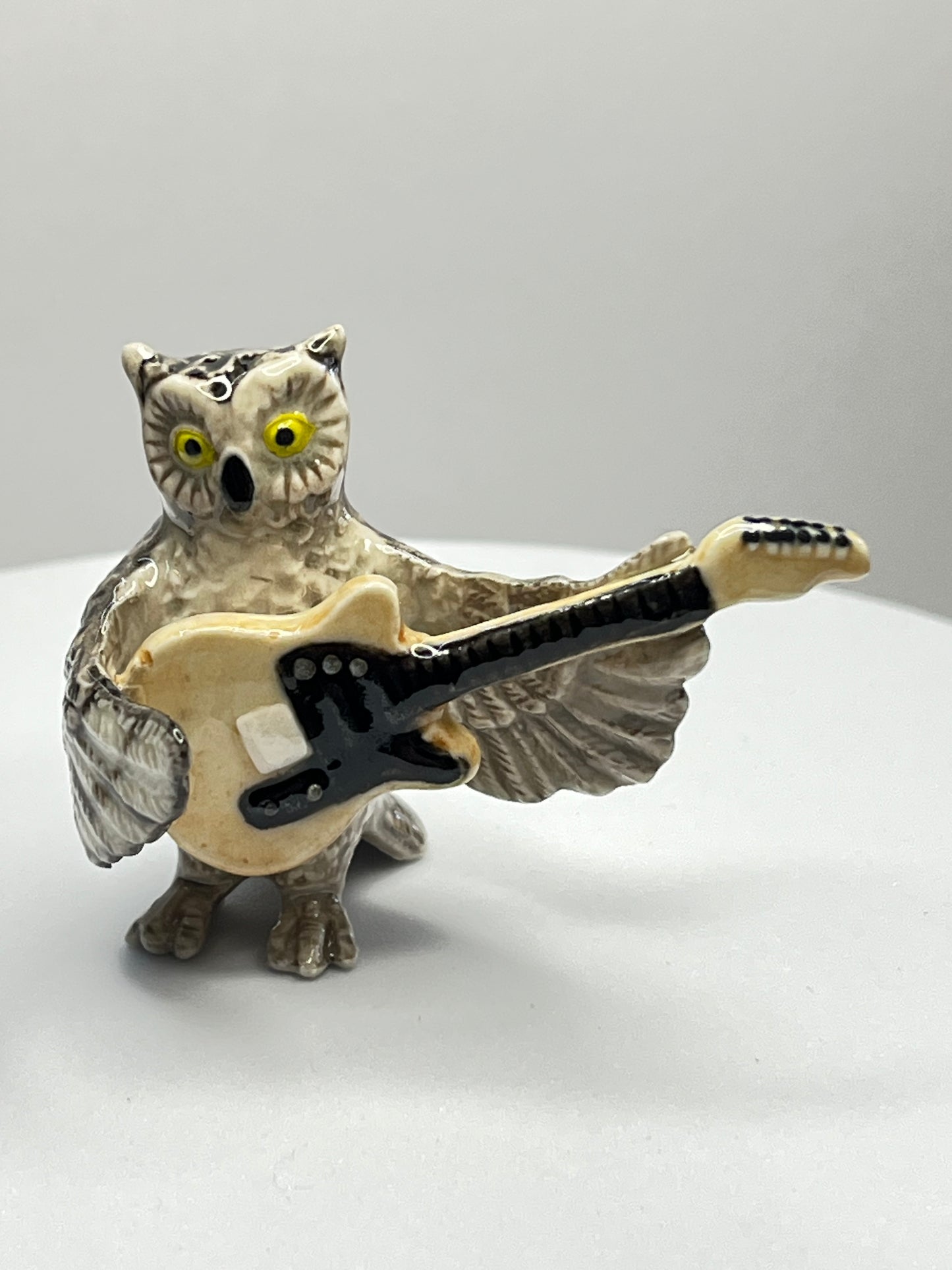 Miniature Porcelain Musical Owls Set of 5 Figurines