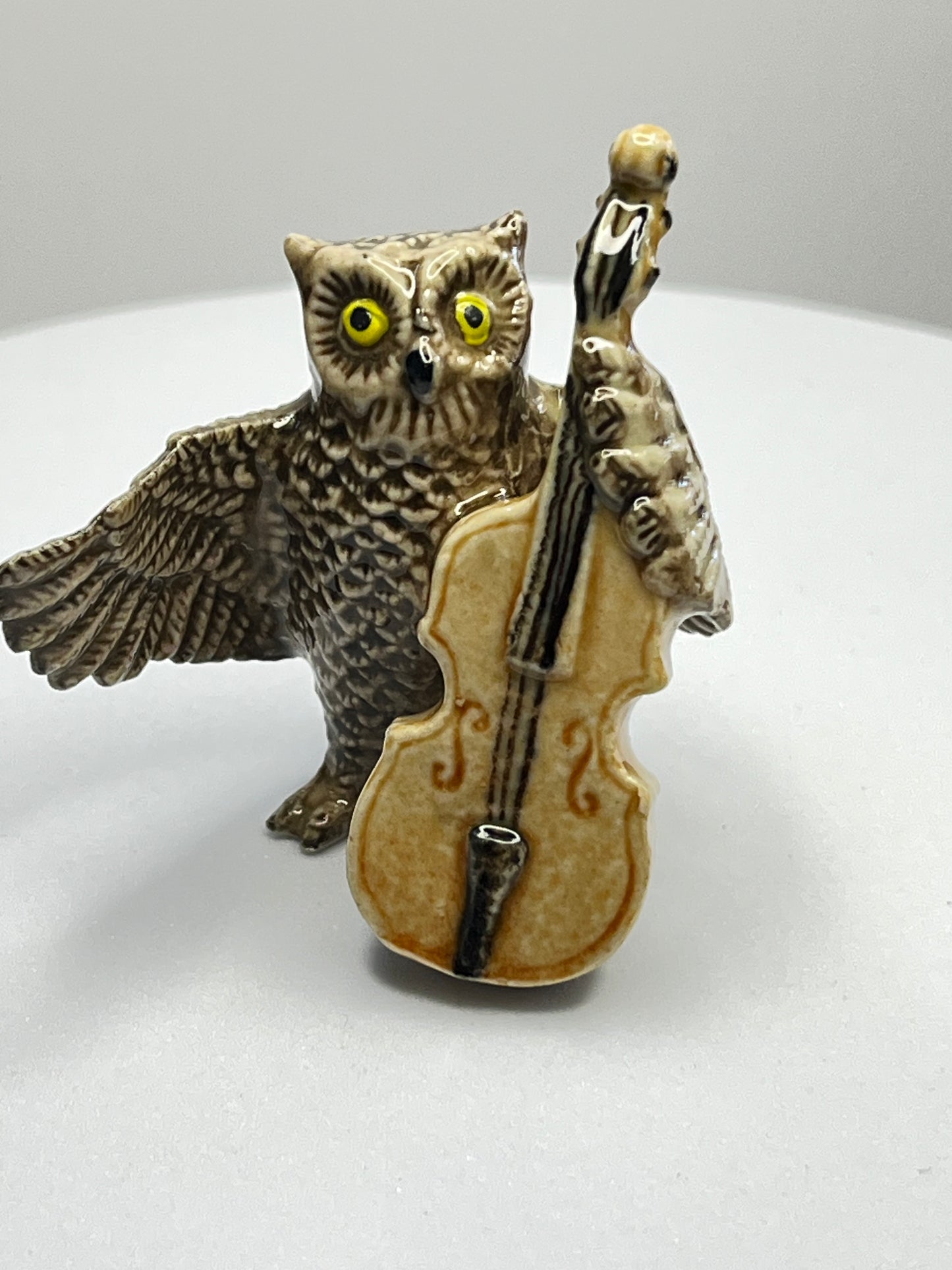 Miniature Porcelain Musical Owls Set of 5 Figurines