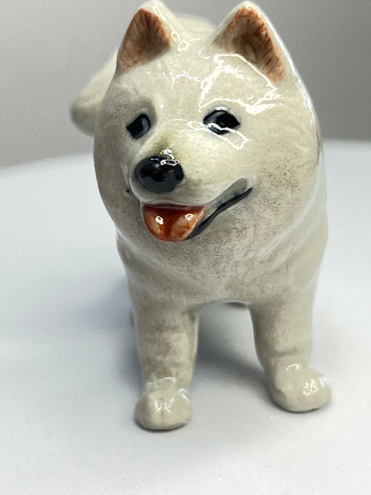 Miniature Porcelain Samoyed Figurine