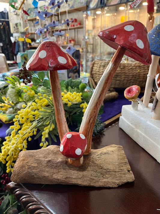 Wooden Handcrafted Mushrooms