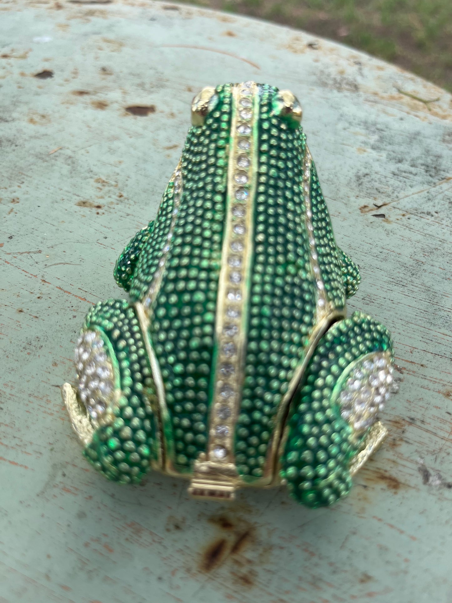Frog Embellished Trinket Box